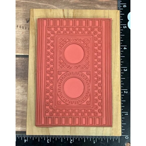 VERY RARE OUTLINES RUBBER STAMP CO I587 WOOD MOUNTED - Picture 4 of 4